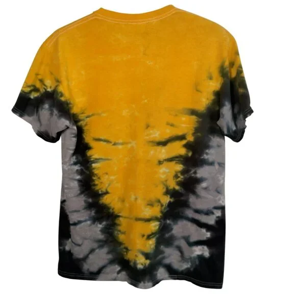 Pittsburgh Pirates Baseball Shirt Medium Gold Black Tie Dye MLB Genuine Hippie - Picture 2 of 14